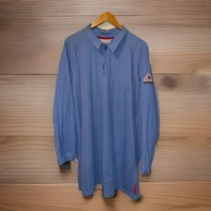 Bulwark Shirt Men XXL Blue‎ HRC2 2112 QT12BL Long Sleeve